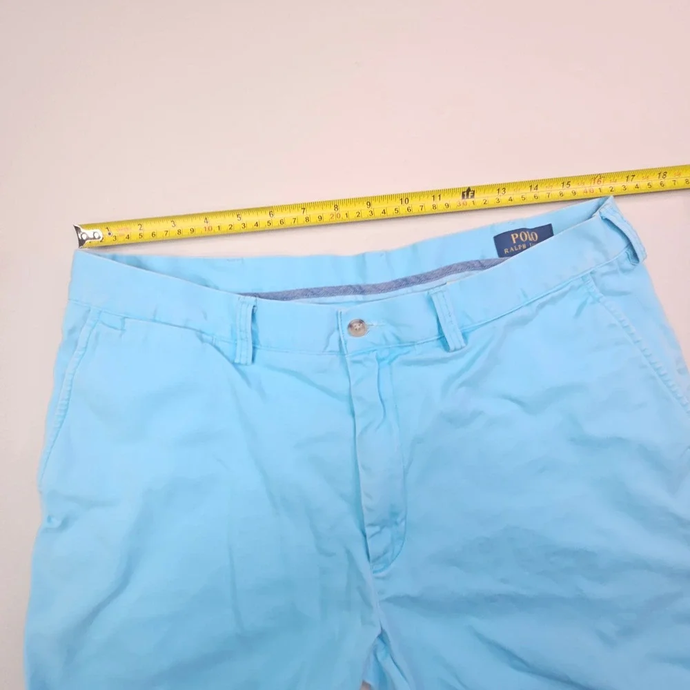 Polo Ralph Lauren Shorts Mens 36 Light Blue Classic Fit 9 Inch Cotton Twill
